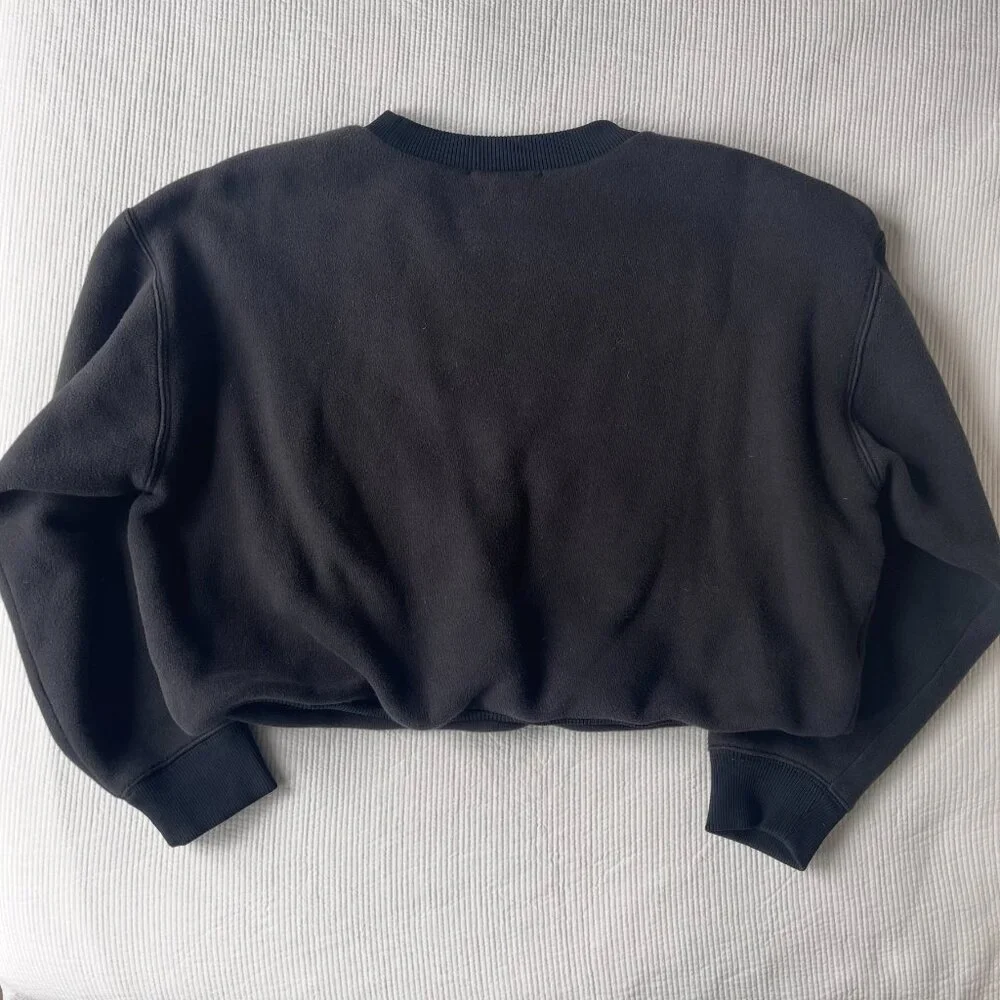 Alexanderwang.t Cropped Bubble Hem Sweatshirt - Picture 2 of 4